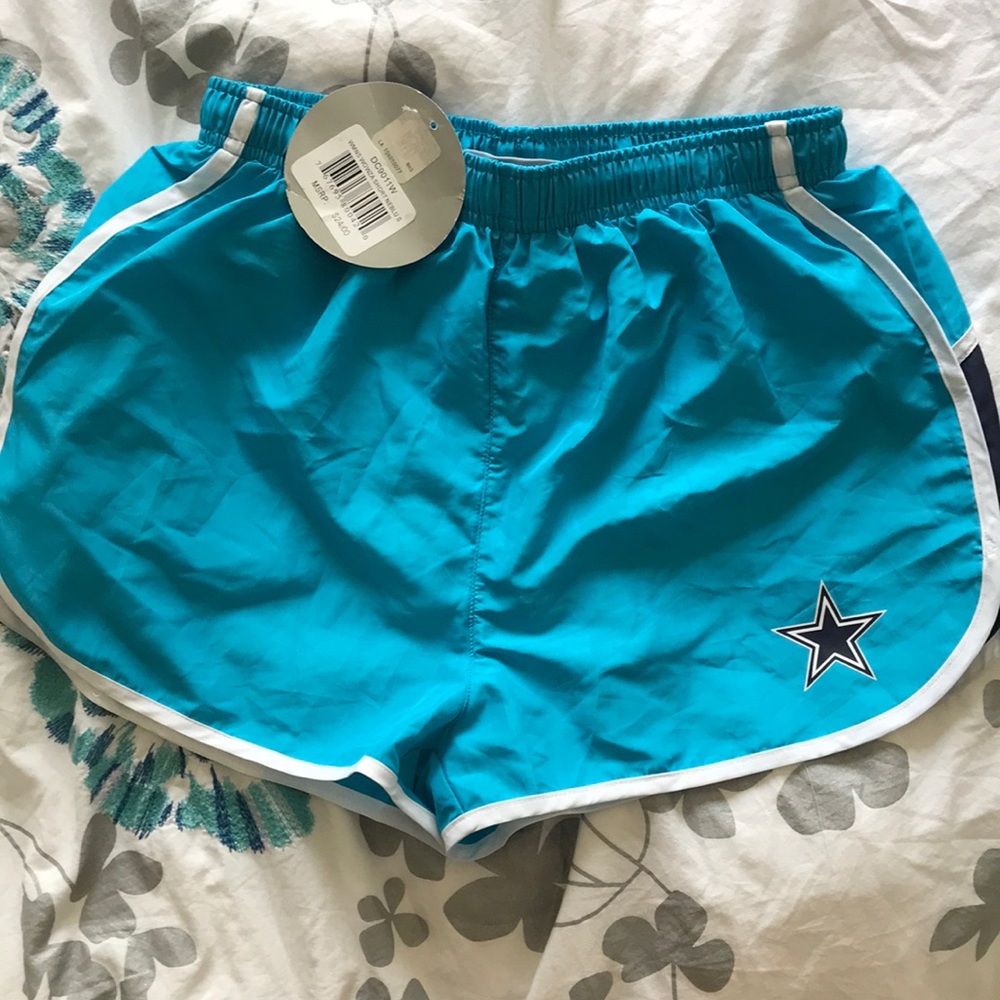 Cowboys Her Style Blue Running Shorts NWT